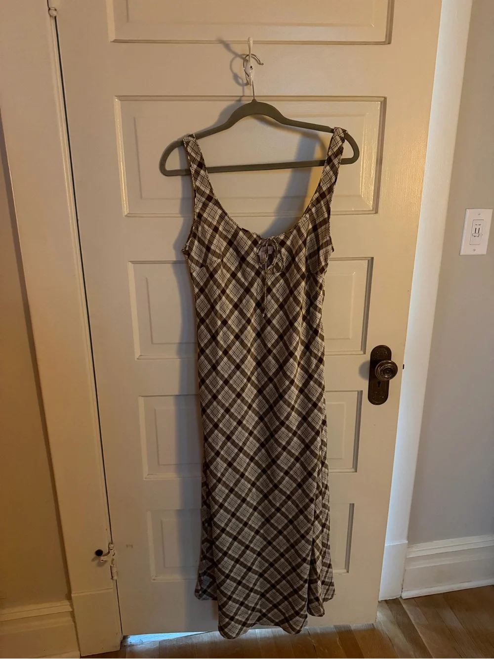 NWT Lisa Says Gah TABITHA DRESS TAN PLAID